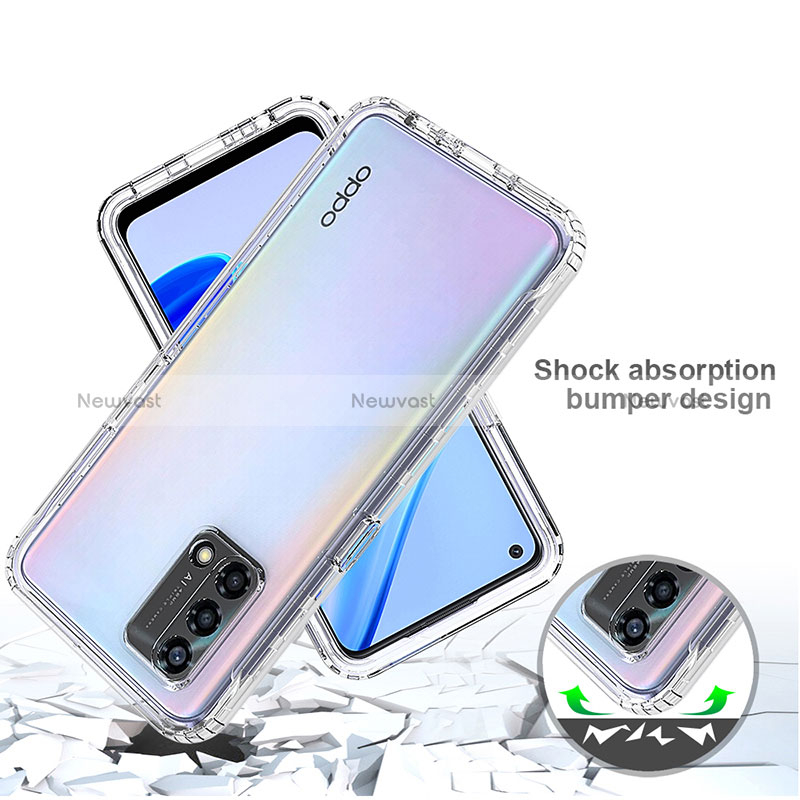 Ultra-thin Transparent Gel Soft Matte Finish Front and Back Case 360 Degrees Cover for Oppo A95 4G Clear