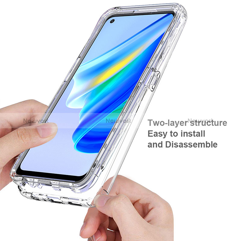 Ultra-thin Transparent Gel Soft Matte Finish Front and Back Case 360 Degrees Cover for Oppo Reno6 Lite Clear