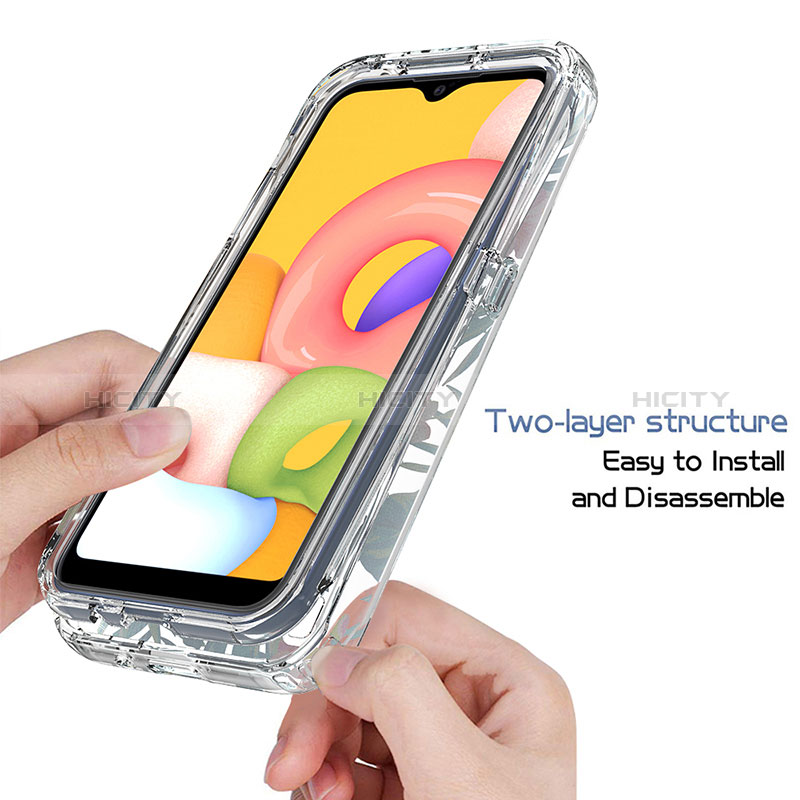 Ultra-thin Transparent Gel Soft Matte Finish Front and Back Case 360 Degrees Cover for Samsung Galaxy A01 SM-A015