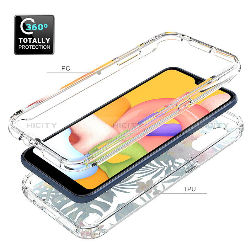 Ultra-thin Transparent Gel Soft Matte Finish Front and Back Case 360 Degrees Cover for Samsung Galaxy A01 SM-A015