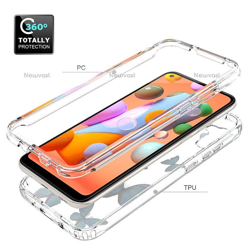 Ultra-thin Transparent Gel Soft Matte Finish Front and Back Case 360 Degrees Cover for Samsung Galaxy A11