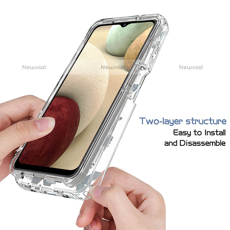 Ultra-thin Transparent Gel Soft Matte Finish Front and Back Case 360 Degrees Cover for Samsung Galaxy A12