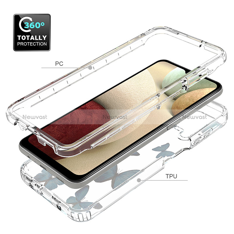 Ultra-thin Transparent Gel Soft Matte Finish Front and Back Case 360 Degrees Cover for Samsung Galaxy A12 Nacho