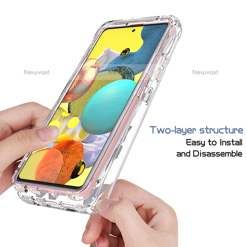 Ultra-thin Transparent Gel Soft Matte Finish Front and Back Case 360 Degrees Cover for Samsung Galaxy A51 4G