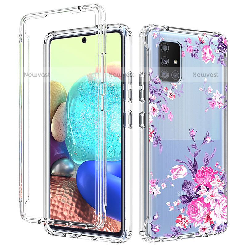 Ultra-thin Transparent Gel Soft Matte Finish Front and Back Case 360 Degrees Cover for Samsung Galaxy A71 4G A715