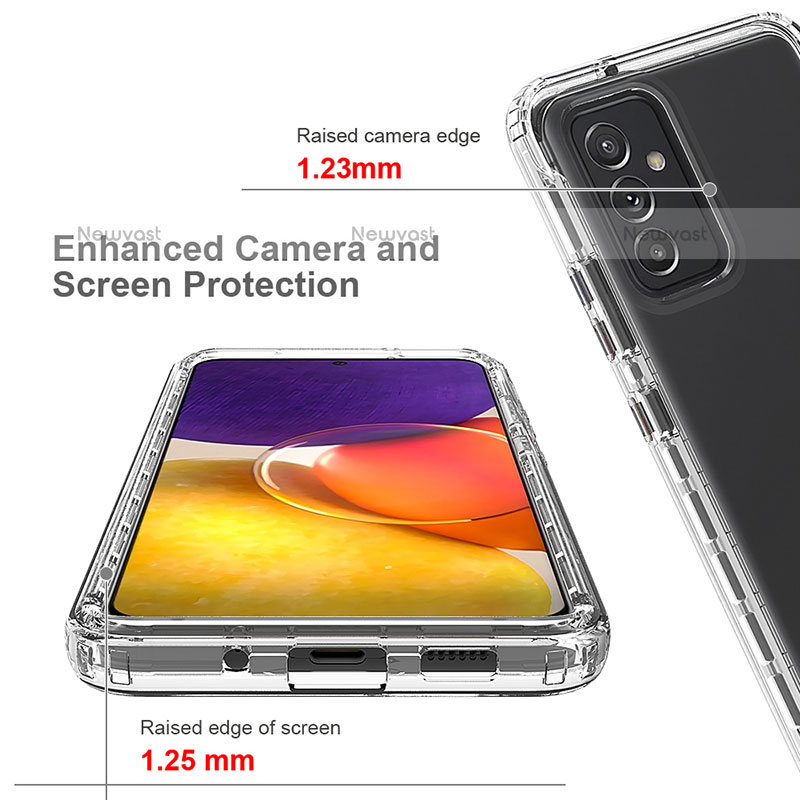 Ultra-thin Transparent Gel Soft Matte Finish Front and Back Case 360 Degrees Cover for Samsung Galaxy Quantum2 5G Clear