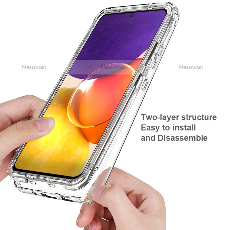 Ultra-thin Transparent Gel Soft Matte Finish Front and Back Case 360 Degrees Cover for Samsung Galaxy Quantum2 5G Clear