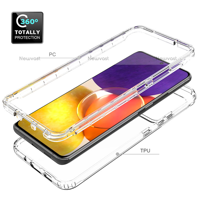 Ultra-thin Transparent Gel Soft Matte Finish Front and Back Case 360 Degrees Cover for Samsung Galaxy Quantum2 5G Clear