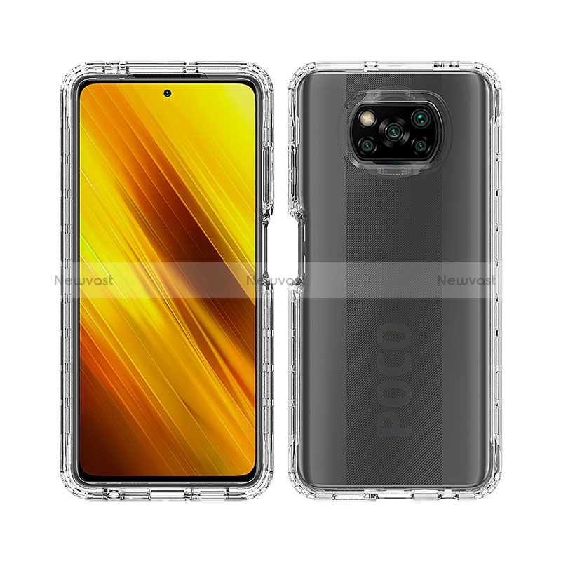 Ultra-thin Transparent Gel Soft Matte Finish Front and Back Case 360 Degrees Cover for Xiaomi Poco X3 Pro Clear