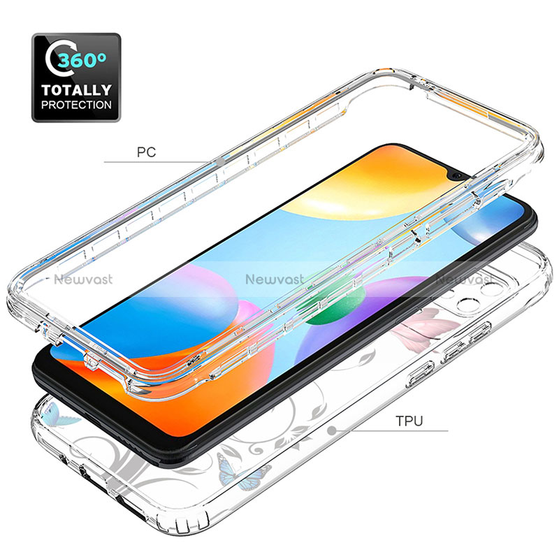 Ultra-thin Transparent Gel Soft Matte Finish Front and Back Case 360 Degrees Cover for Xiaomi Redmi 10 Power