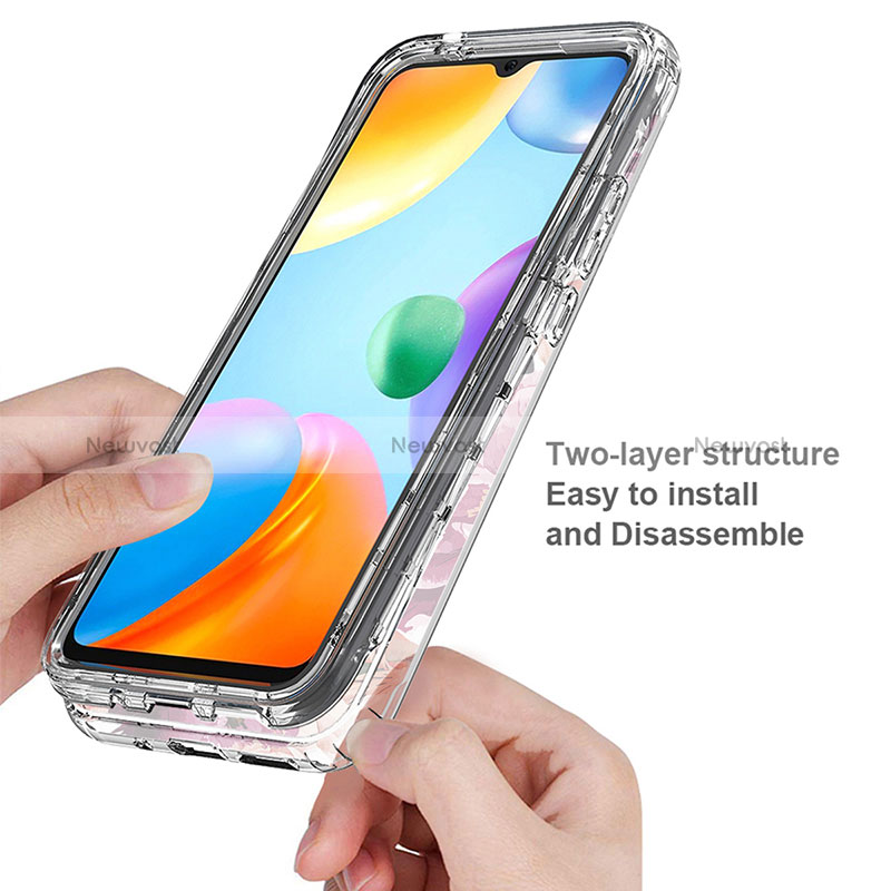 Ultra-thin Transparent Gel Soft Matte Finish Front and Back Case 360 Degrees Cover for Xiaomi Redmi 10 Power