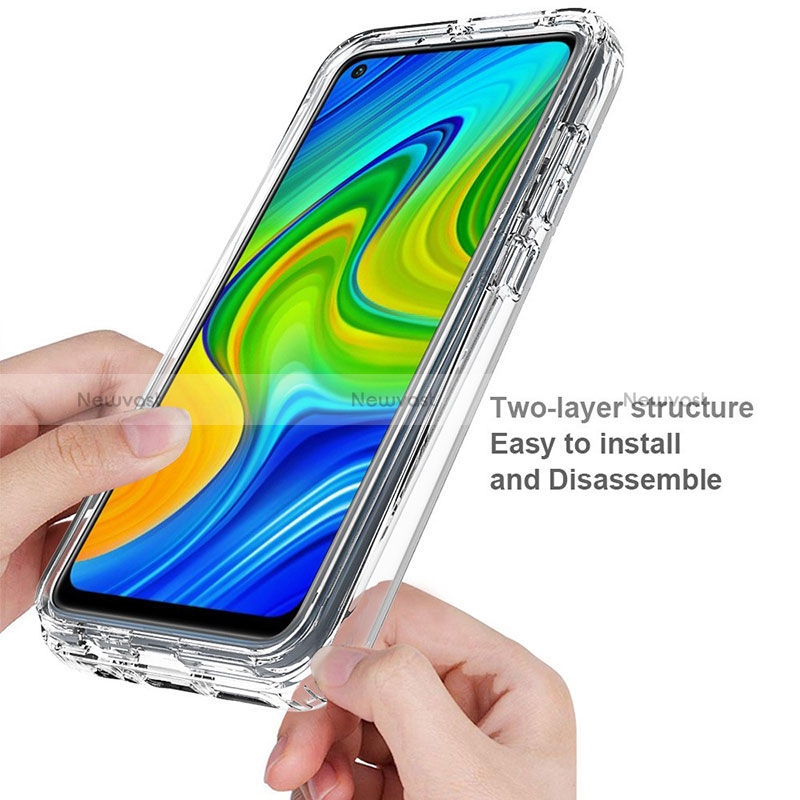 Ultra-thin Transparent Gel Soft Matte Finish Front and Back Case 360 Degrees Cover for Xiaomi Redmi 10X 4G Clear