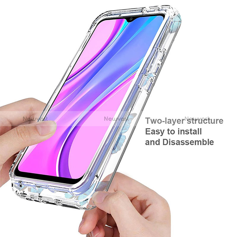 Ultra-thin Transparent Gel Soft Matte Finish Front and Back Case 360 Degrees Cover for Xiaomi Redmi 9