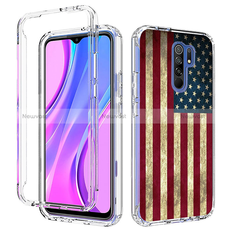 Ultra-thin Transparent Gel Soft Matte Finish Front and Back Case 360 Degrees Cover for Xiaomi Redmi 9