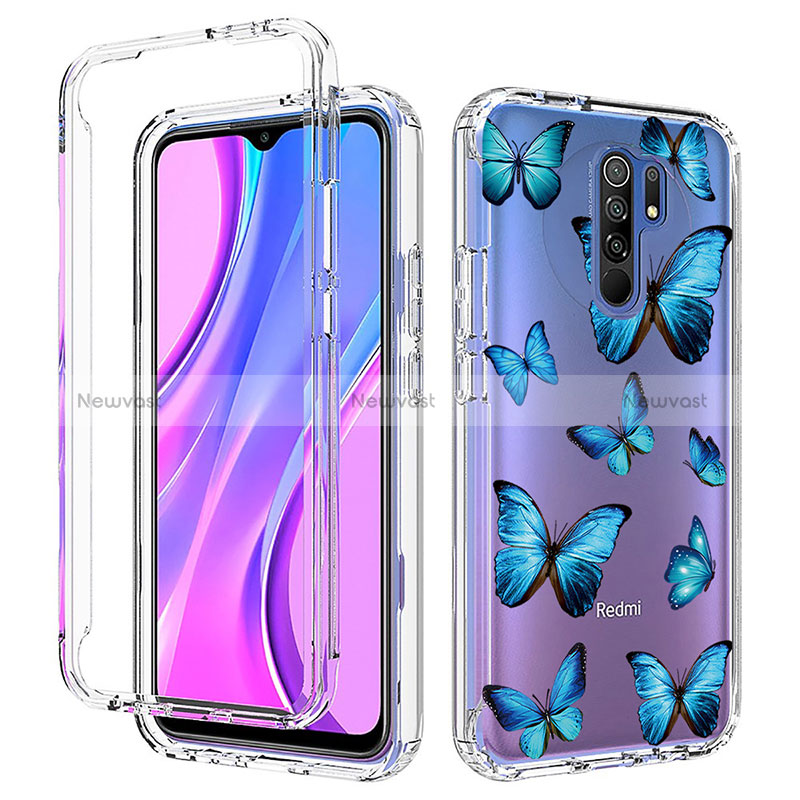Ultra-thin Transparent Gel Soft Matte Finish Front and Back Case 360 Degrees Cover for Xiaomi Redmi 9