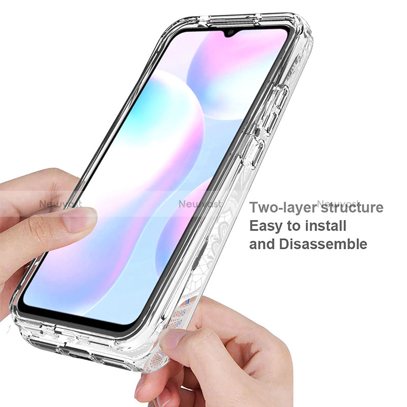 Ultra-thin Transparent Gel Soft Matte Finish Front and Back Case 360 Degrees Cover for Xiaomi Redmi 9A