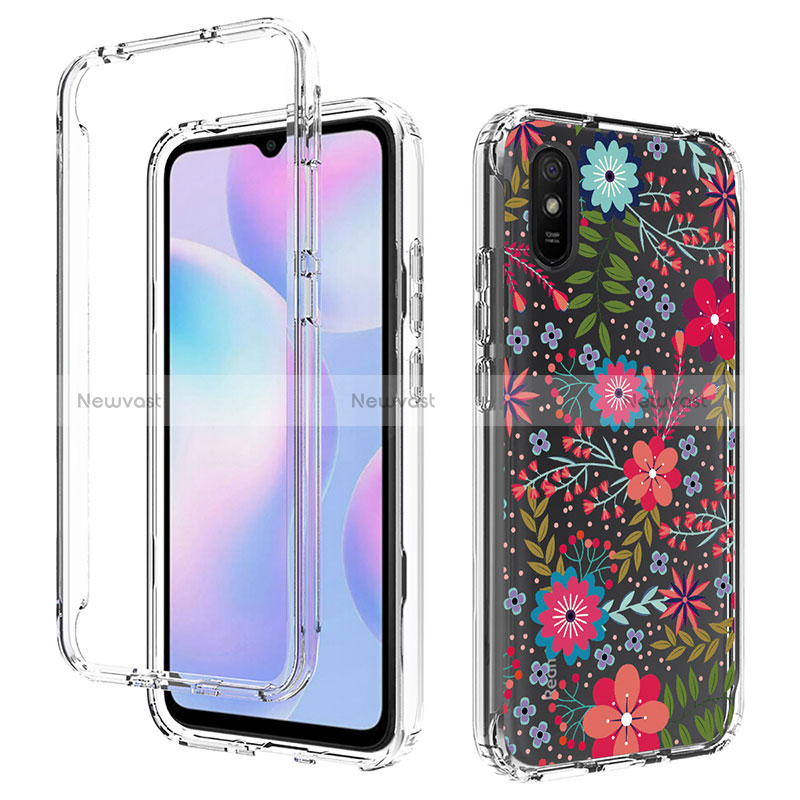 Ultra-thin Transparent Gel Soft Matte Finish Front and Back Case 360 Degrees Cover for Xiaomi Redmi 9A