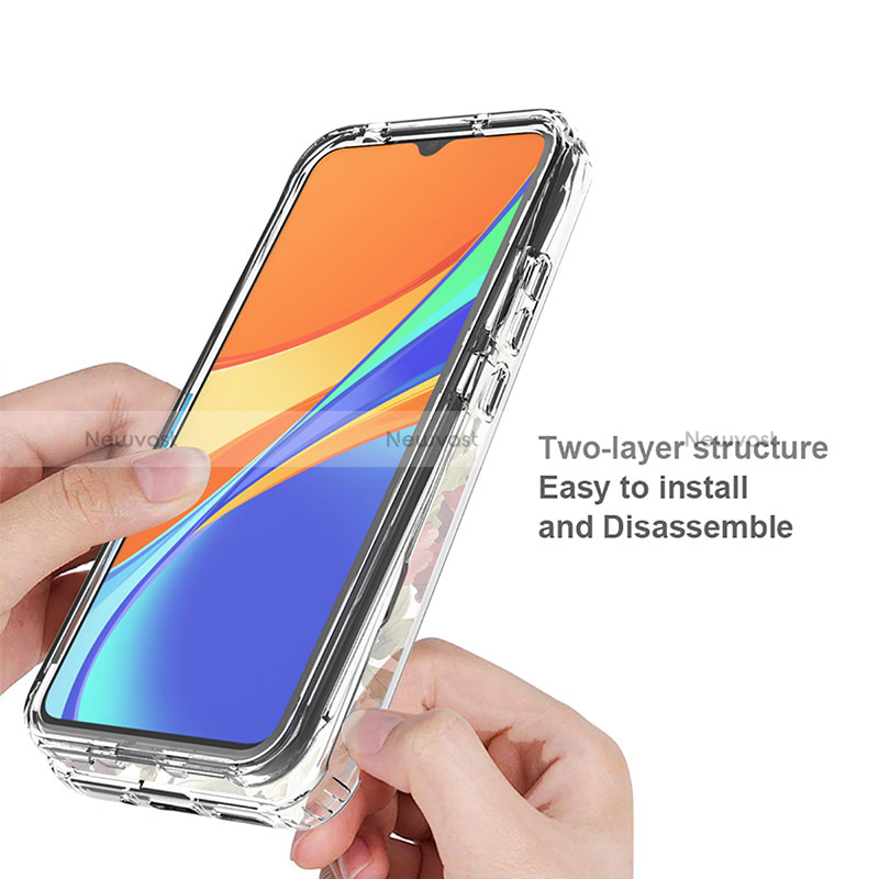 Ultra-thin Transparent Gel Soft Matte Finish Front and Back Case 360 Degrees Cover for Xiaomi Redmi 9C