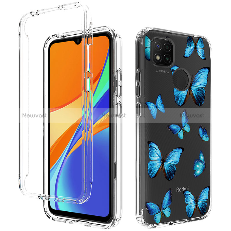 Ultra-thin Transparent Gel Soft Matte Finish Front and Back Case 360 Degrees Cover for Xiaomi Redmi 9C