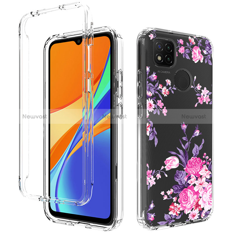 Ultra-thin Transparent Gel Soft Matte Finish Front and Back Case 360 Degrees Cover for Xiaomi Redmi 9C