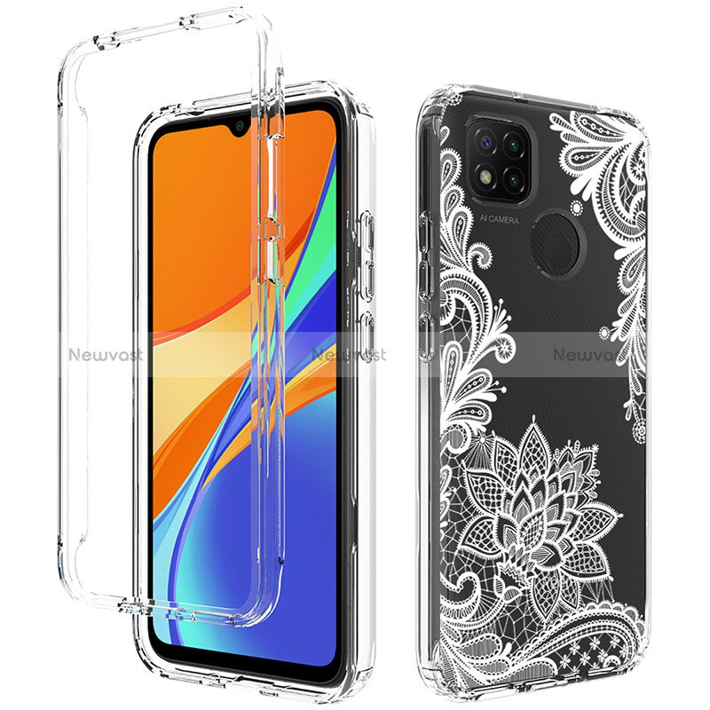 Ultra-thin Transparent Gel Soft Matte Finish Front and Back Case 360 Degrees Cover for Xiaomi Redmi 9C