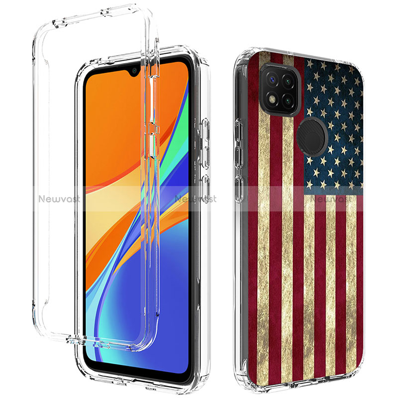 Ultra-thin Transparent Gel Soft Matte Finish Front and Back Case 360 Degrees Cover for Xiaomi Redmi 9C