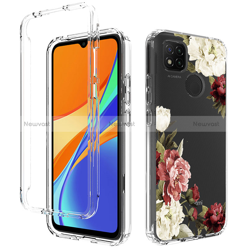 Ultra-thin Transparent Gel Soft Matte Finish Front and Back Case 360 Degrees Cover for Xiaomi Redmi 9C NFC