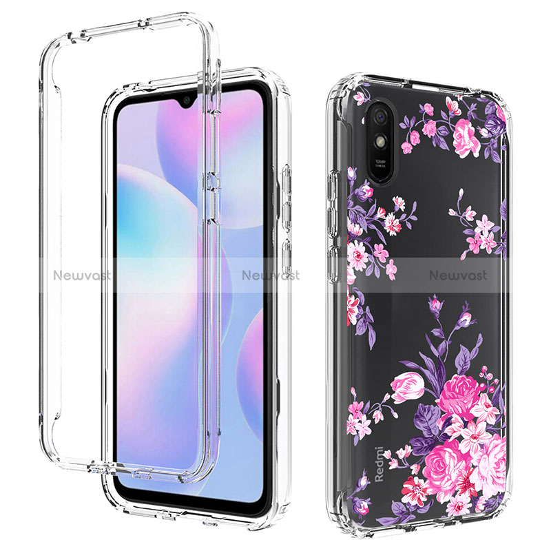 Ultra-thin Transparent Gel Soft Matte Finish Front and Back Case 360 Degrees Cover for Xiaomi Redmi 9i