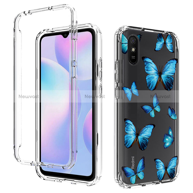 Ultra-thin Transparent Gel Soft Matte Finish Front and Back Case 360 Degrees Cover for Xiaomi Redmi 9i