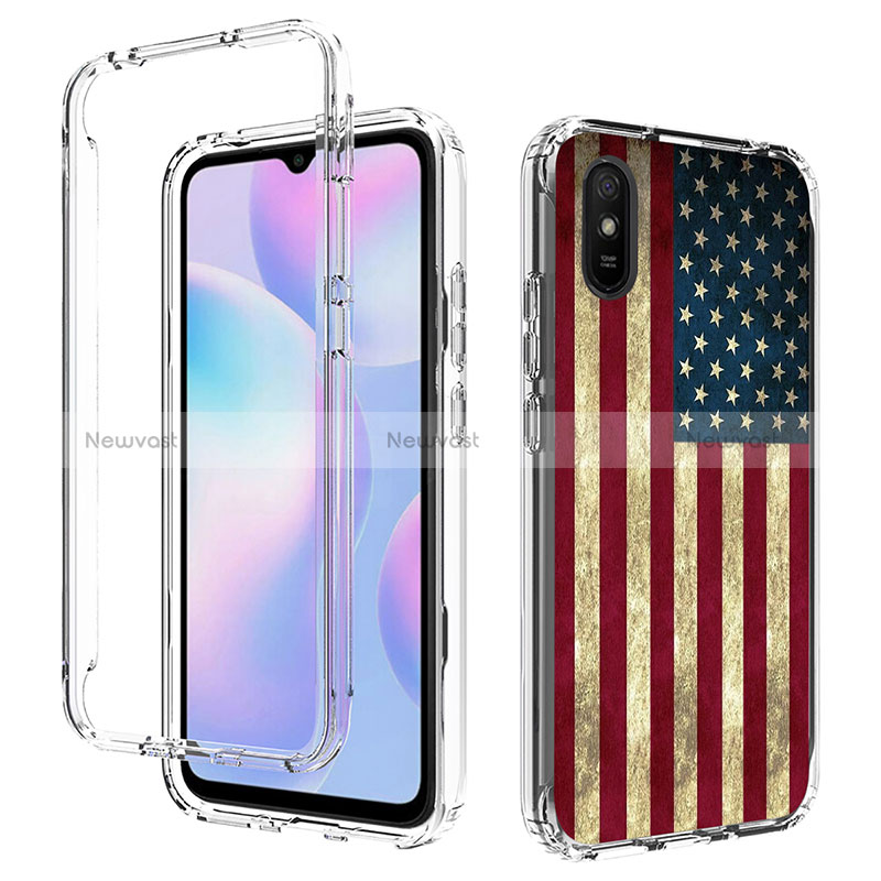 Ultra-thin Transparent Gel Soft Matte Finish Front and Back Case 360 Degrees Cover for Xiaomi Redmi 9i