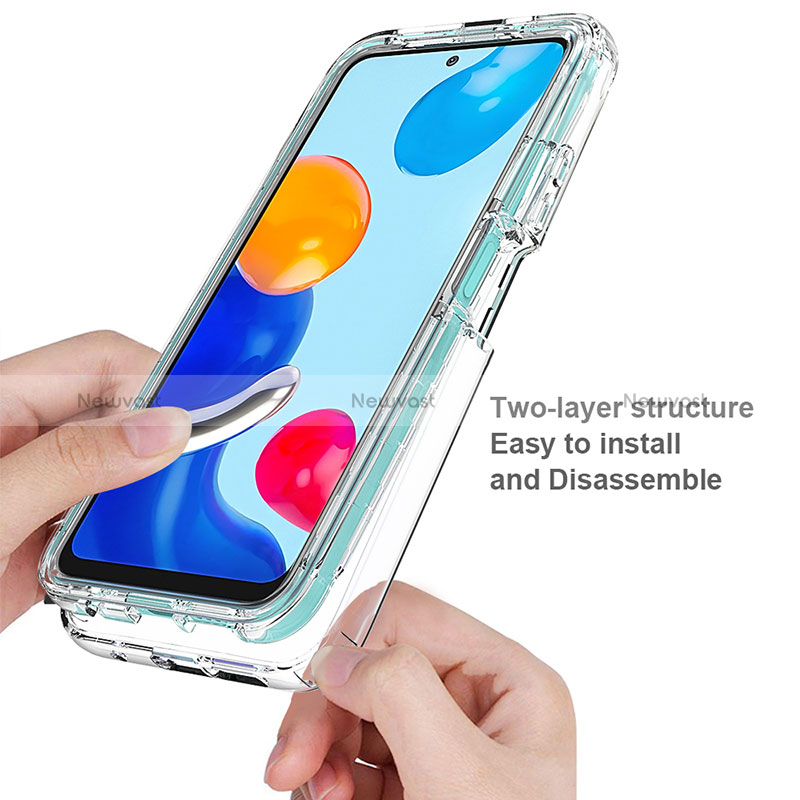 Ultra-thin Transparent Gel Soft Matte Finish Front and Back Case 360 Degrees Cover for Xiaomi Redmi Note 11 4G (2022) Clear