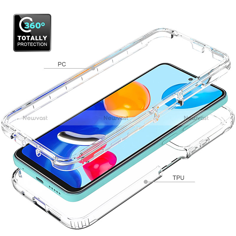 Ultra-thin Transparent Gel Soft Matte Finish Front and Back Case 360 Degrees Cover for Xiaomi Redmi Note 11S 4G Clear