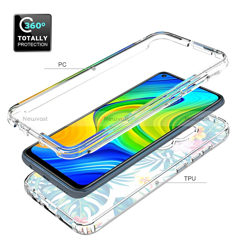 Ultra-thin Transparent Gel Soft Matte Finish Front and Back Case 360 Degrees Cover for Xiaomi Redmi Note 9