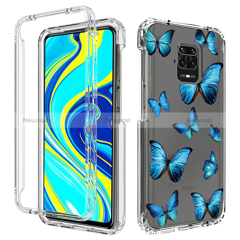 Ultra-thin Transparent Gel Soft Matte Finish Front and Back Case 360 Degrees Cover for Xiaomi Redmi Note 9 Pro