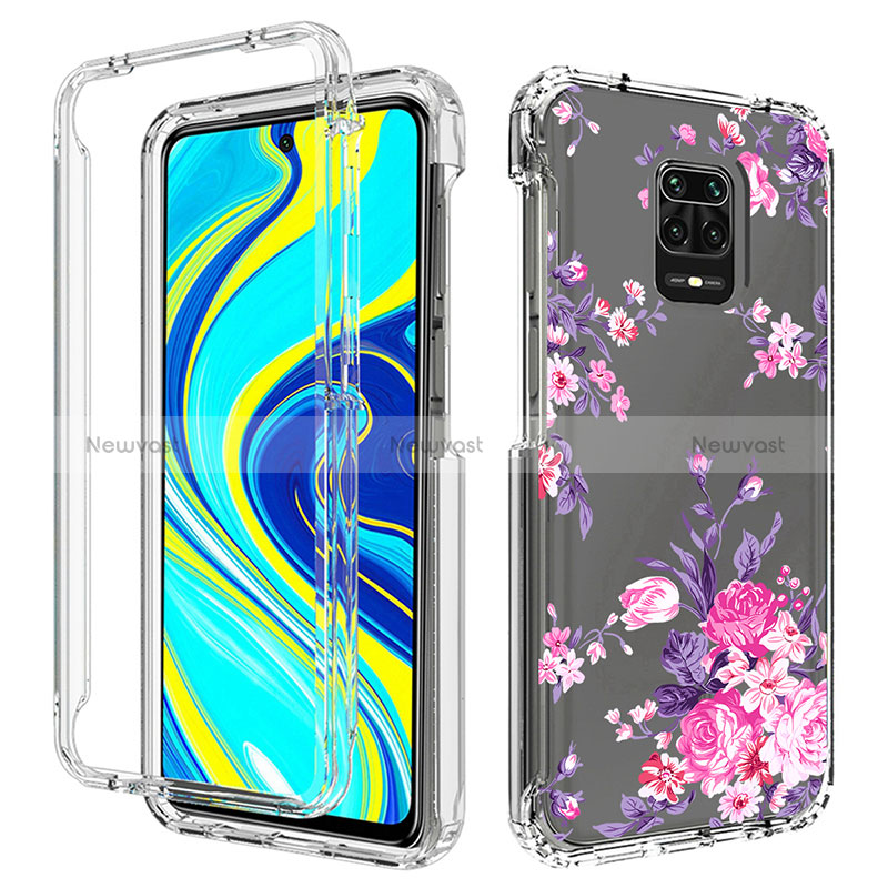 Ultra-thin Transparent Gel Soft Matte Finish Front and Back Case 360 Degrees Cover for Xiaomi Redmi Note 9 Pro