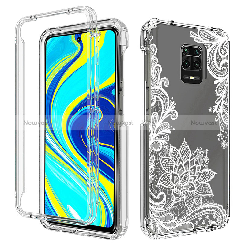 Ultra-thin Transparent Gel Soft Matte Finish Front and Back Case 360 Degrees Cover for Xiaomi Redmi Note 9 Pro