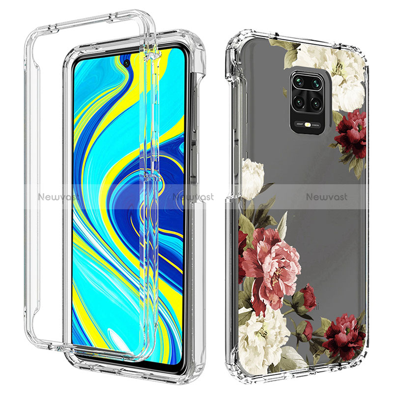 Ultra-thin Transparent Gel Soft Matte Finish Front and Back Case 360 Degrees Cover for Xiaomi Redmi Note 9 Pro