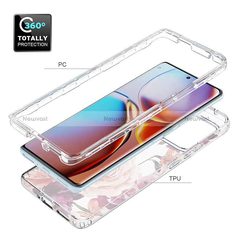 Ultra-thin Transparent Gel Soft Matte Finish Front and Back Case 360 Degrees Cover JX1 for Motorola Moto X40 5G
