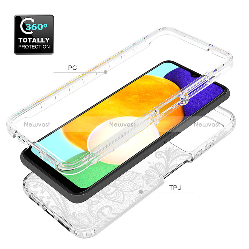 Ultra-thin Transparent Gel Soft Matte Finish Front and Back Case 360 Degrees Cover JX3 for Samsung Galaxy M02s