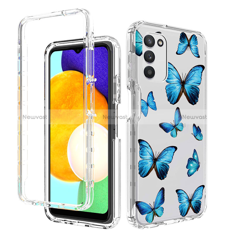 Ultra-thin Transparent Gel Soft Matte Finish Front and Back Case 360 Degrees Cover JX3 for Samsung Galaxy M02s