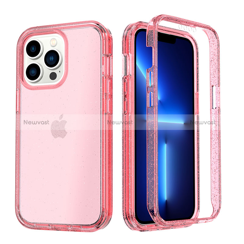 Ultra-thin Transparent Gel Soft Matte Finish Front and Back Case 360 Degrees Cover YJ1 for Apple iPhone 13 Pro