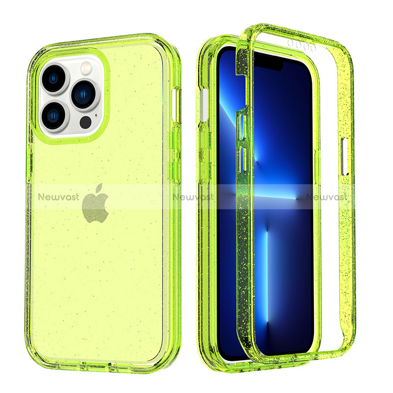 Ultra-thin Transparent Gel Soft Matte Finish Front and Back Case 360 Degrees Cover YJ1 for Apple iPhone 13 Pro Max