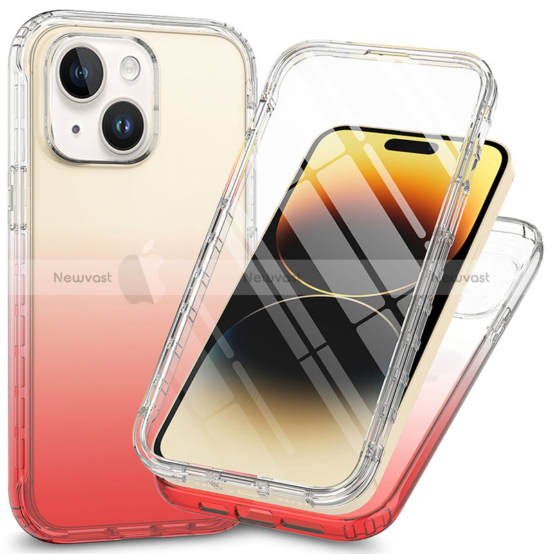 Ultra-thin Transparent Gel Soft Matte Finish Front and Back Case 360 Degrees Cover ZJ1 for Apple iPhone 13