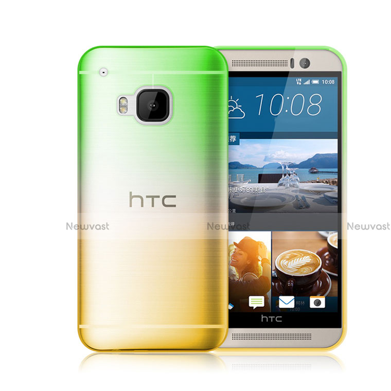 Ultra-thin Transparent Gradient Soft Cover for HTC One M9 Green