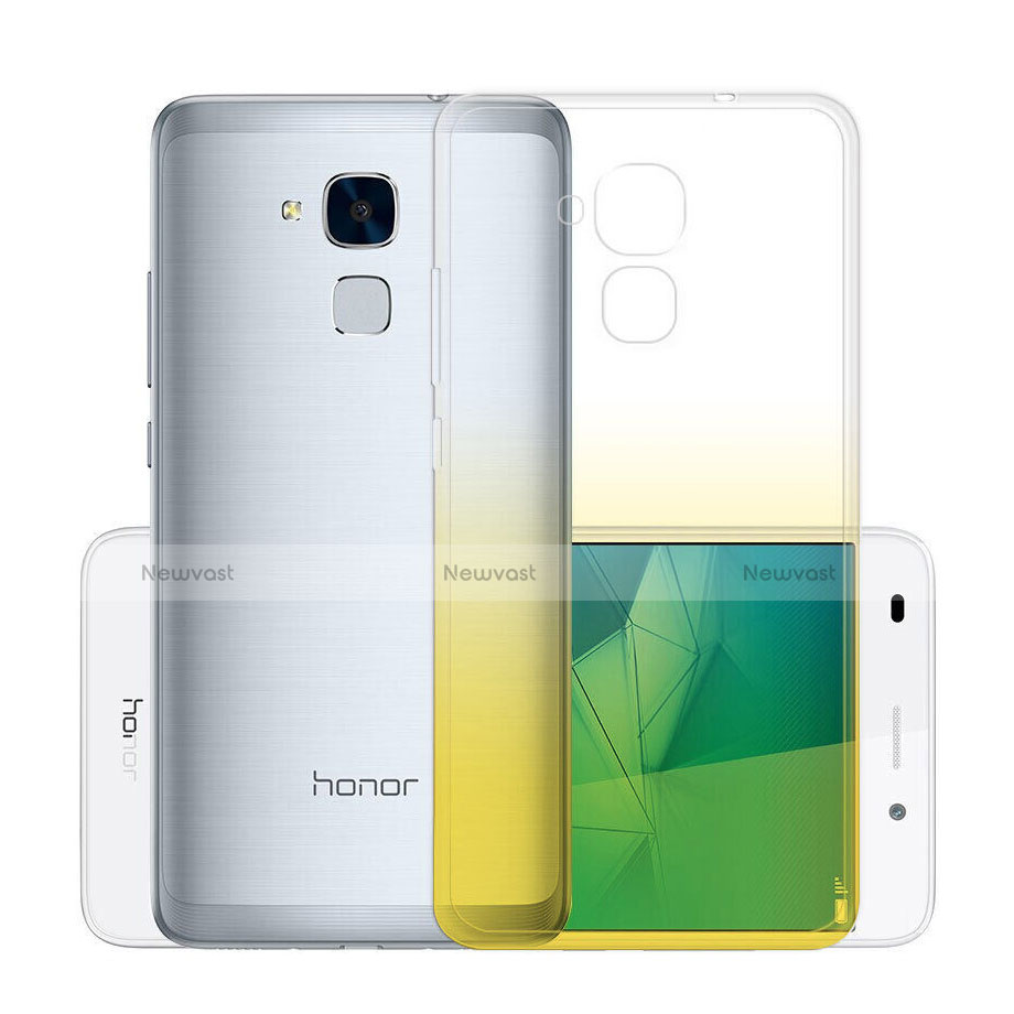 Ultra-thin Transparent Gradient Soft Cover for Huawei Honor 5C Yellow