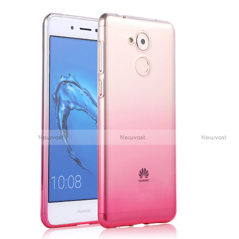 Ultra-thin Transparent Gradient Soft Cover for Huawei Honor 6C Pink
