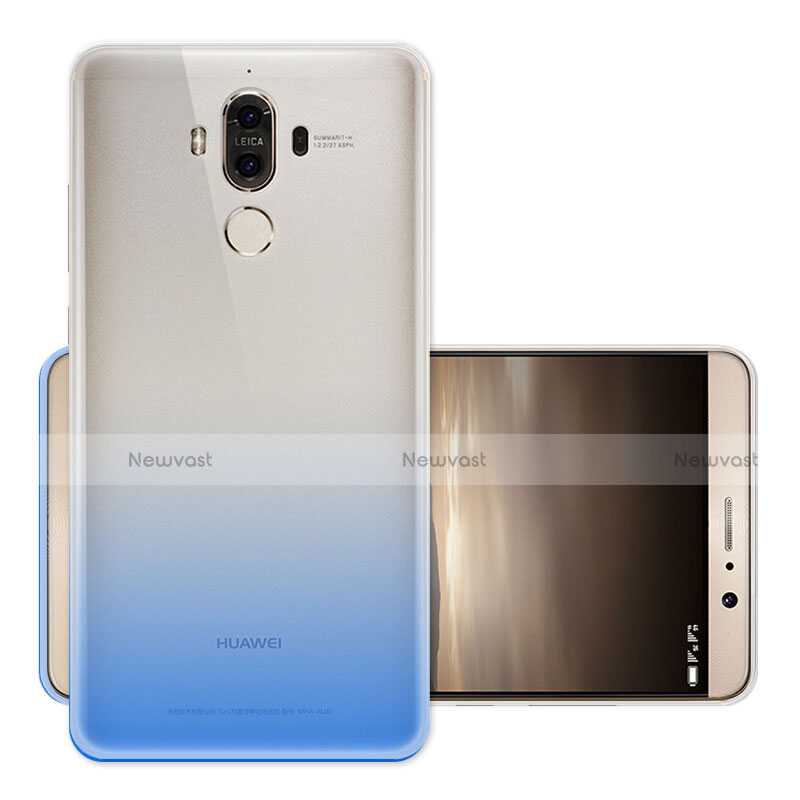 Ultra-thin Transparent Gradient Soft Cover for Huawei Mate 9 Sky Blue