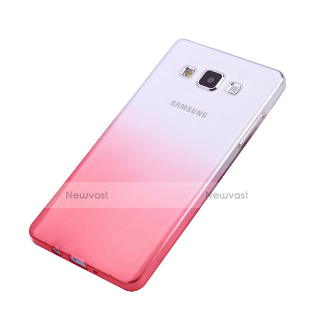 Ultra-thin Transparent Gradient Soft Cover for Samsung Galaxy A5 SM-500F Pink