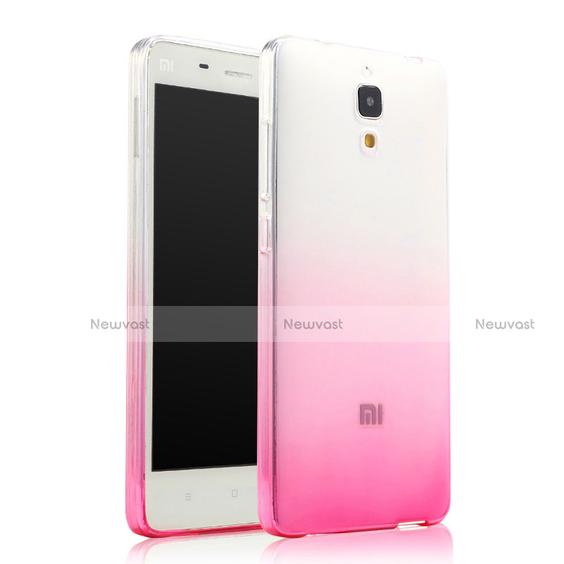 Ultra-thin Transparent Gradient Soft Cover for Xiaomi Mi 4 LTE Pink