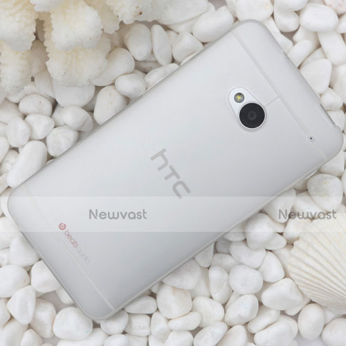 Ultra-thin Transparent Matte Finish Case for HTC One M7 White